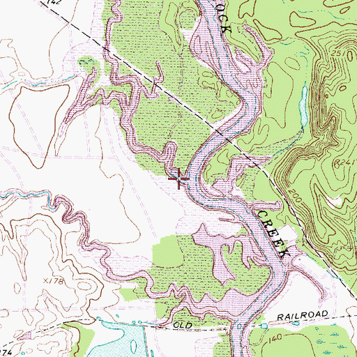 Topographic Map of Salt Creek, TX