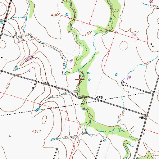 Topographic Map of Salt Creek, TX