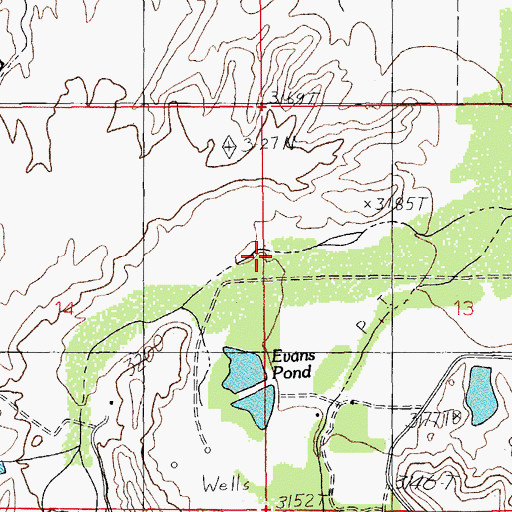 Topographic Map of White Streaks Canyon, AZ