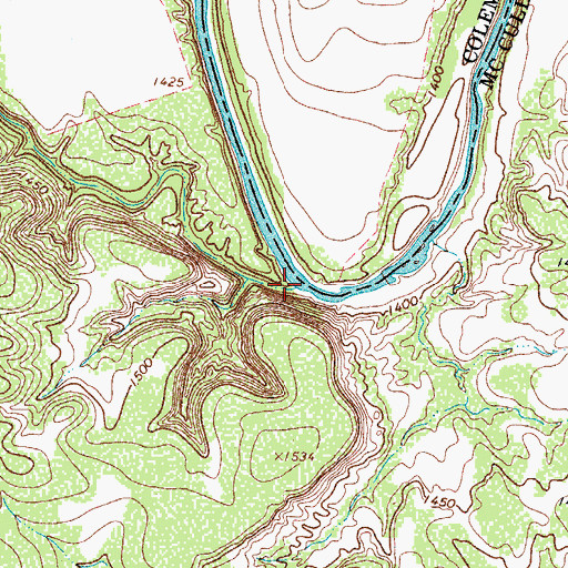 Topographic Map of Salt Creek, TX