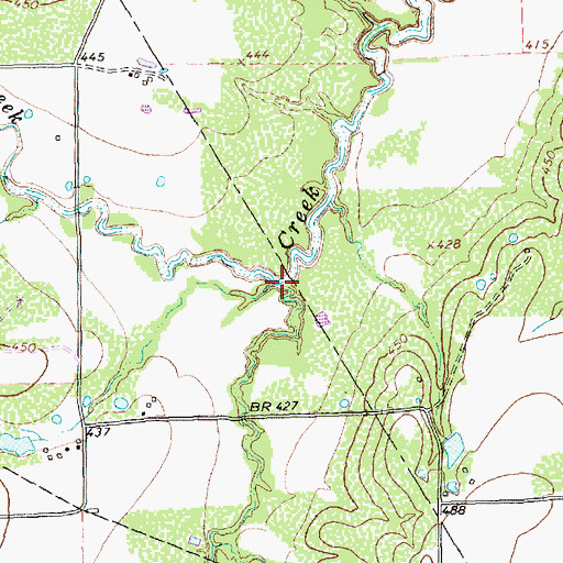 Topographic Map of Salt Creek, TX