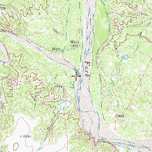 Topographic Map of Salt Creek, TX