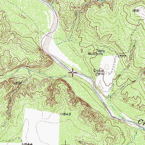 Topographic Map of Salt Creek, TX