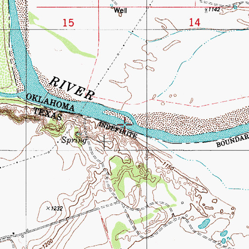 Topographic Map of Salt Creek, TX
