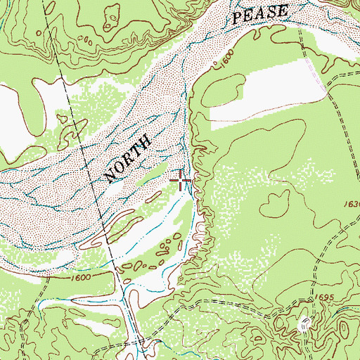 Topographic Map of Salt Creek, TX