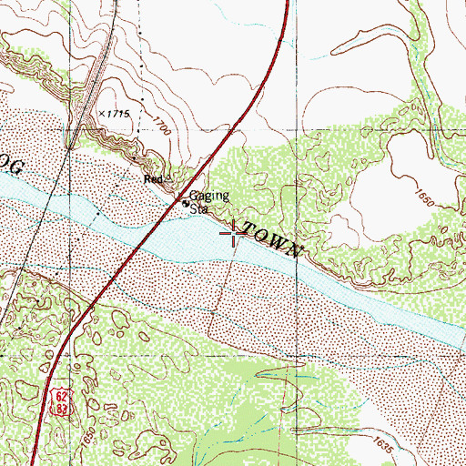 Topographic Map of Salt Creek, TX