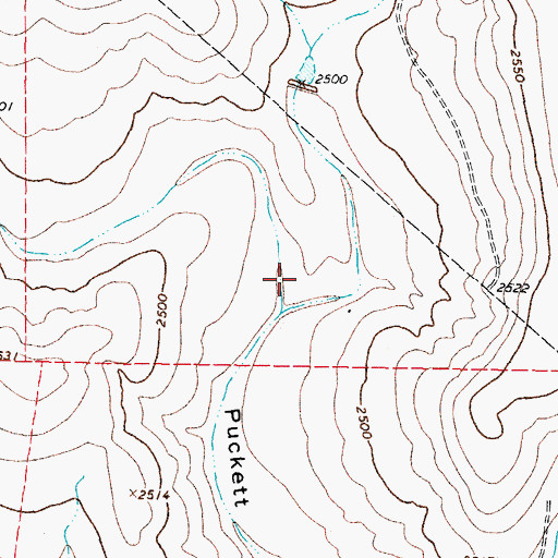 Topographic Map of Salt Draw, TX