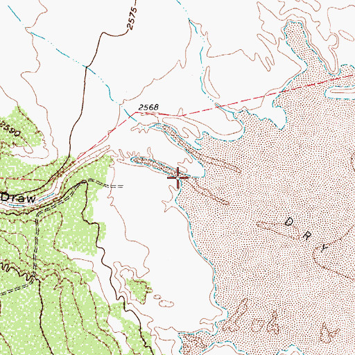 Topographic Map of Salt Draw, TX