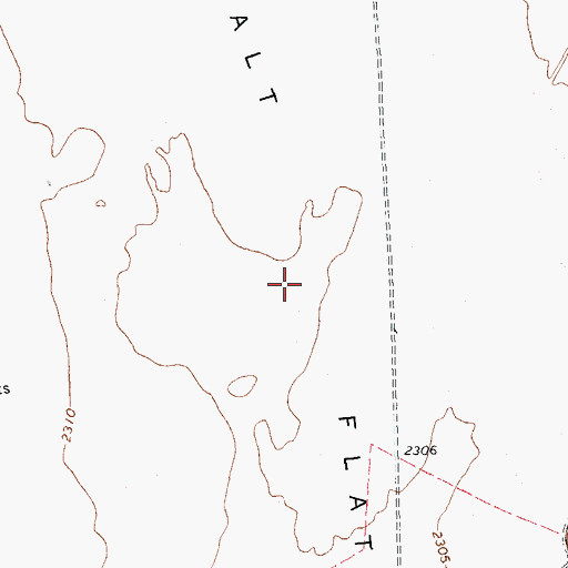 Topographic Map of Salt Flat, TX