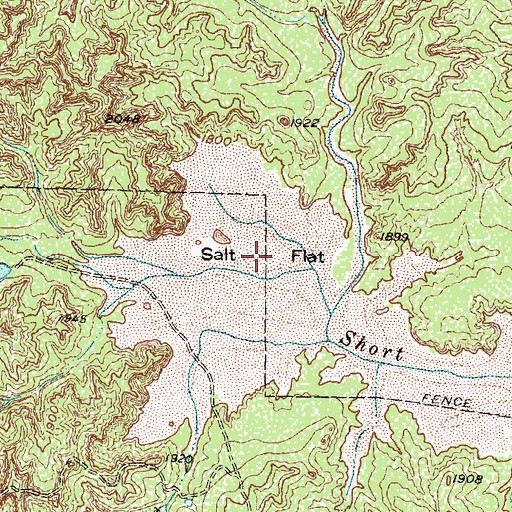 Topographic Map of Salt Flat, TX