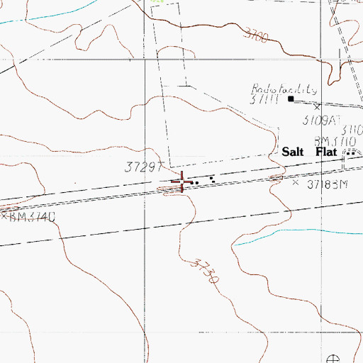 Topographic Map of Salt Flat, TX