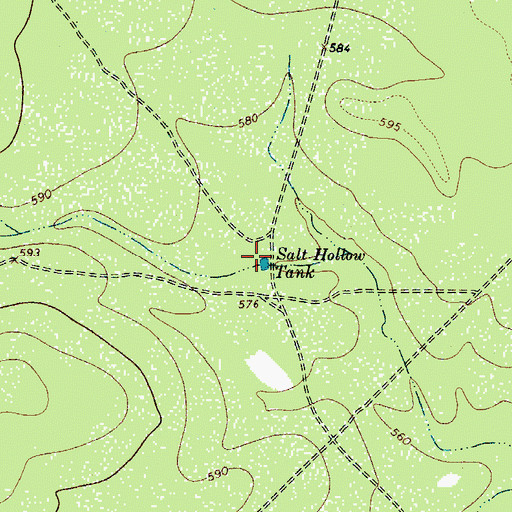 Topographic Map of Salt Hollow Tank, TX