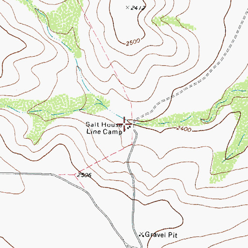 Topographic Map of Salt House Line Camp, TX