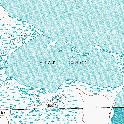 Topographic Map of Salt Lake, TX