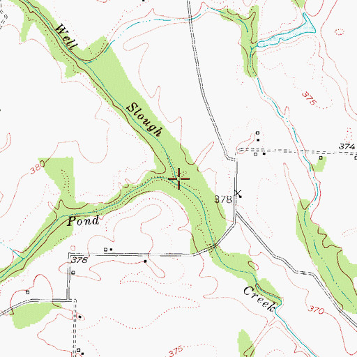 Topographic Map of Salt Well Slough, TX