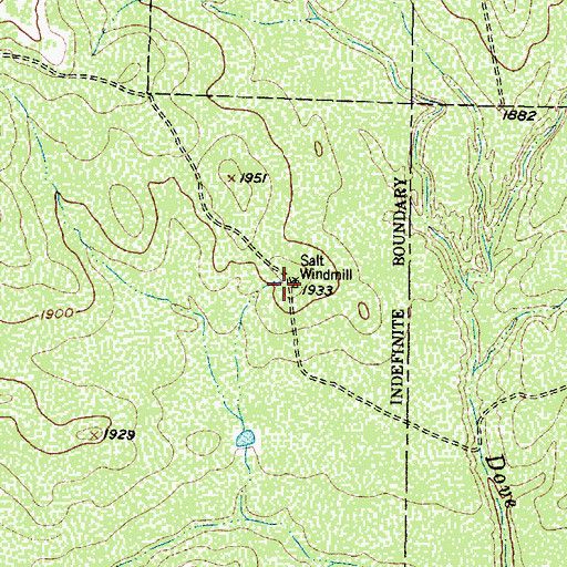 Topographic Map of Salt Windmill, TX