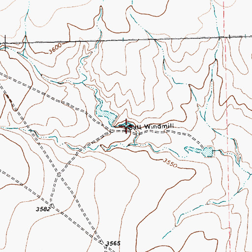 Topographic Map of Salt Windmill, TX