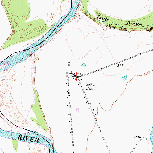 Topographic Map of Salter Farm, TX
