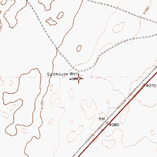 Topographic Map of Salthouse Well, TX