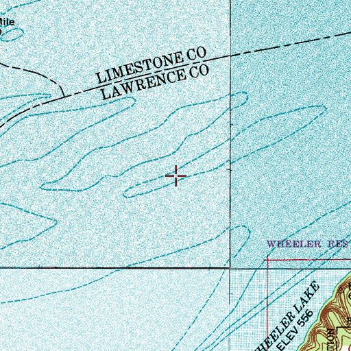 Topographic Map of Corn Island (historical), AL