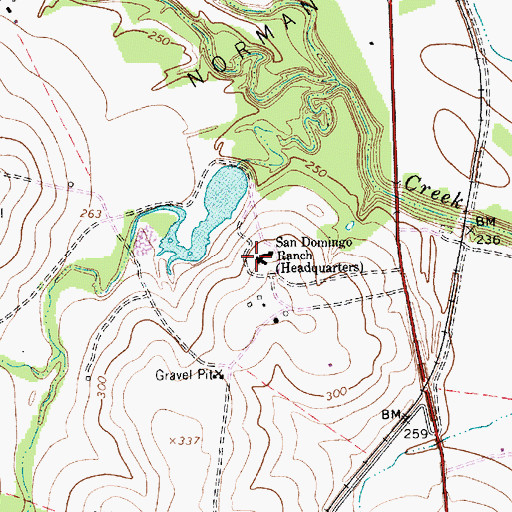 Topographic Map of San Domingo Ranch, TX