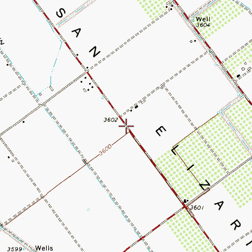 Topographic Map of San Elizario Island, TX