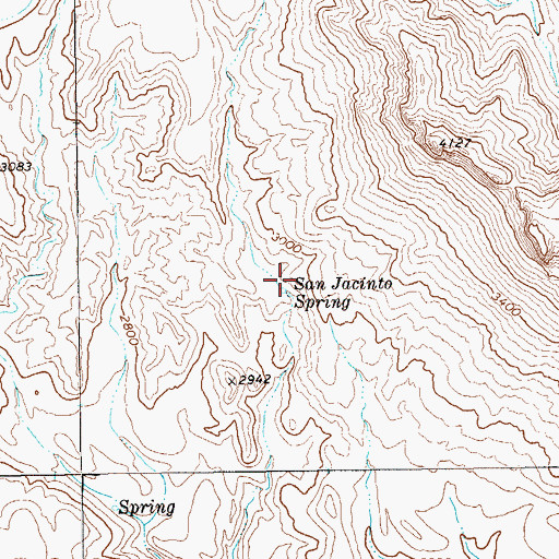 Topographic Map of San Jacinto Spring, TX