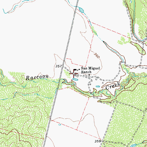 Topographic Map of San Miguel Ranch, TX