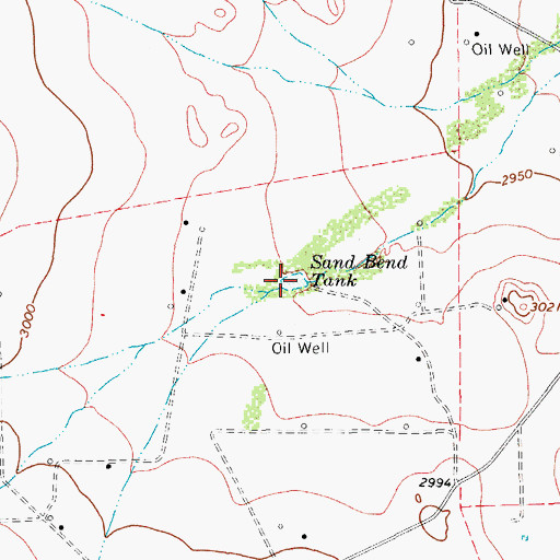 Topographic Map of Sand Bend Tank, TX
