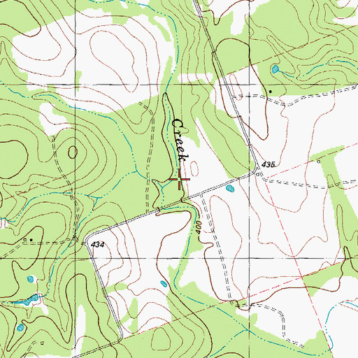 Topographic Map of Sand Branch, TX