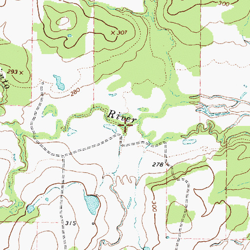 Topographic Map of Sand Branch, TX