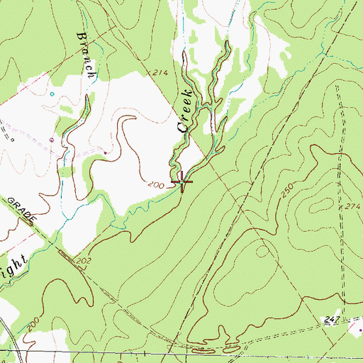 Topographic Map of Sand Branch, TX