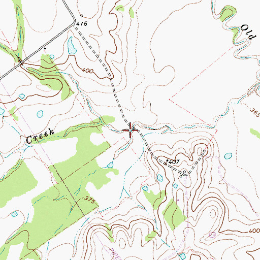 Topographic Map of Sand Branch, TX