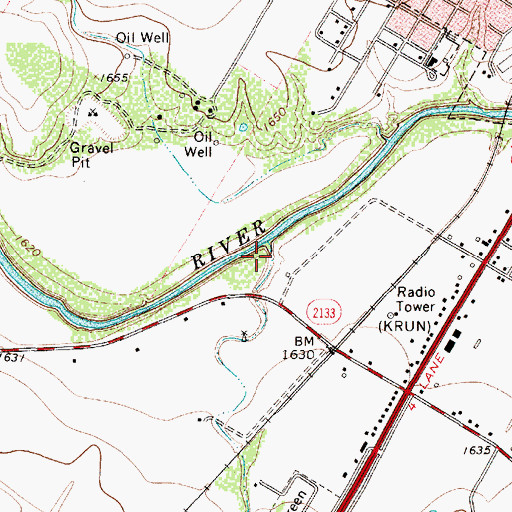 Topographic Map of Sand Branch, TX