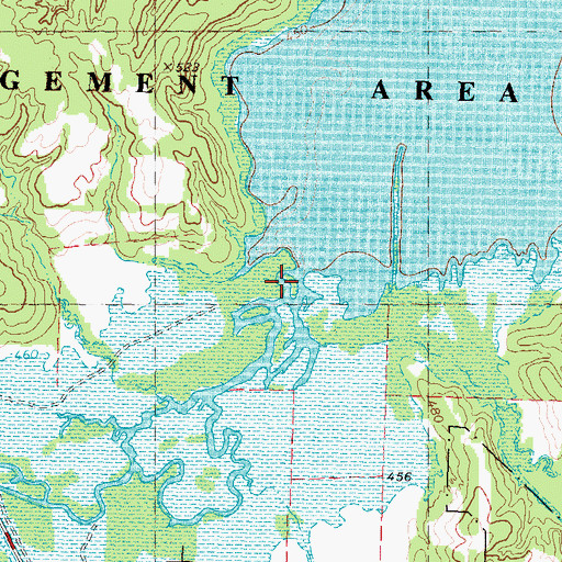 Topographic Map of Sand Branch, TX