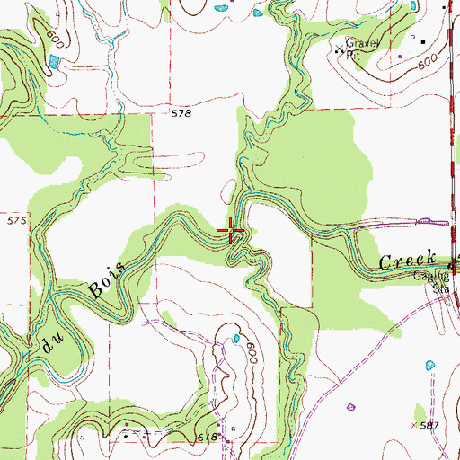 Topographic Map of Sand Branch, TX