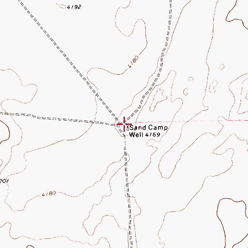 Topographic Map of Sand Camp Well, TX