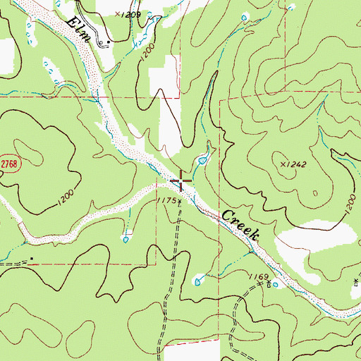 Topographic Map of Sand Creek, TX
