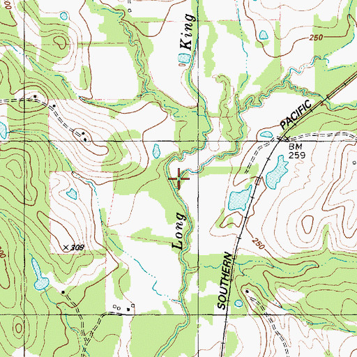 Topographic Map of Sand Creek, TX