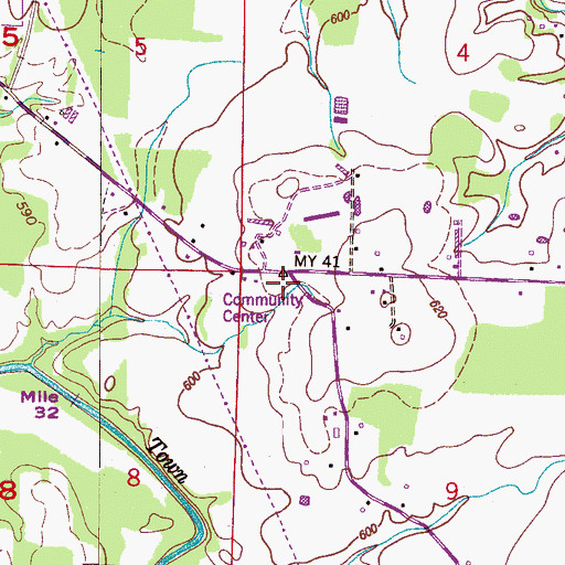 Topographic Map of Flat Rock School (historical), AL
