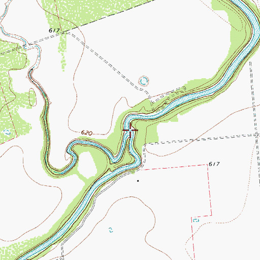 Topographic Map of Sand Creek, TX