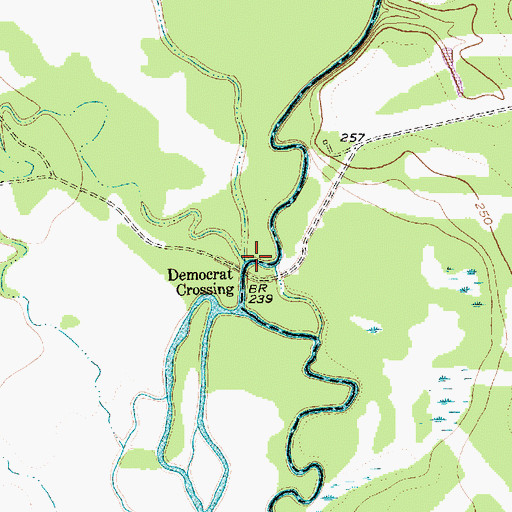 Topographic Map of Sand Creek, TX