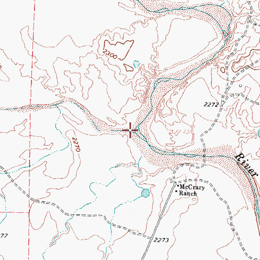 Topographic Map of Sand Creek, TX