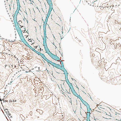 Topographic Map of Sand Creek, TX