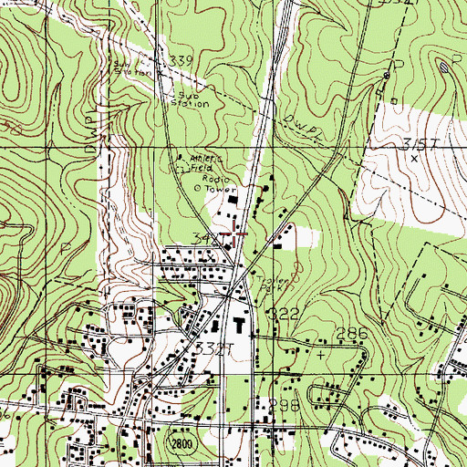 Topographic Map of Sand Hill Church, TX
