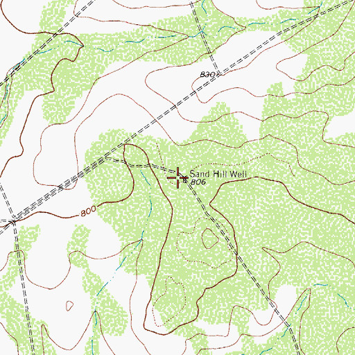 Topographic Map of Sand Hill Well, TX