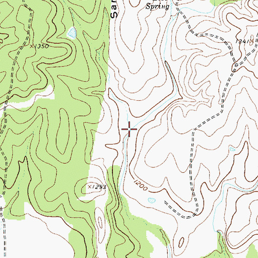 Topographic Map of Sand Hollow, TX