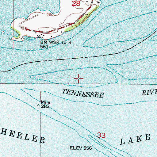 Topographic Map of Gourd Island (historical), AL