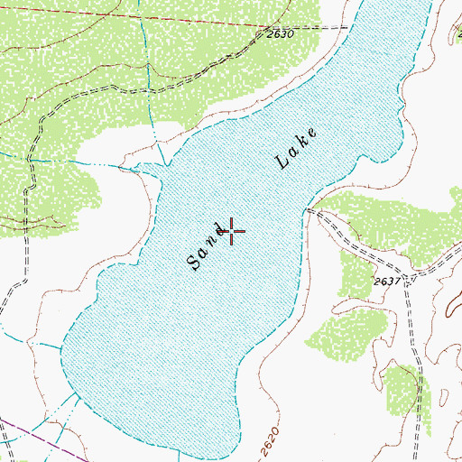 Topographic Map of Sand Lake, TX