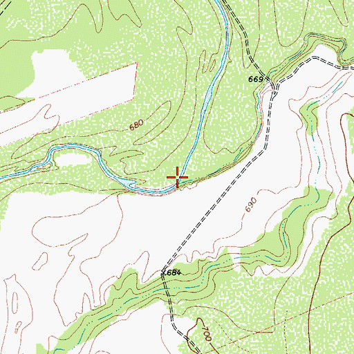Topographic Map of Sand Ridge Creek, TX